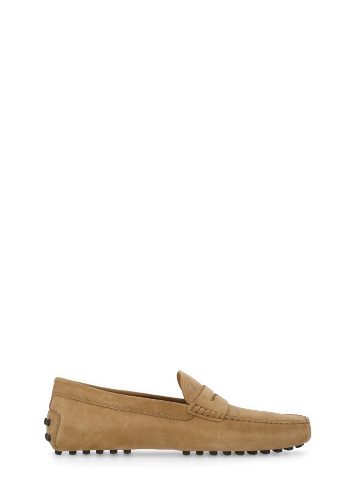 Tods Flat Shoes Beige Cowhide Sole: Rubber