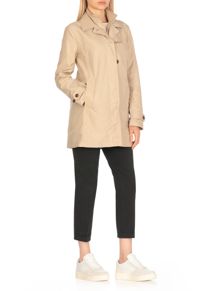 Fay Coats Beige Polyester Lining: Polyamide