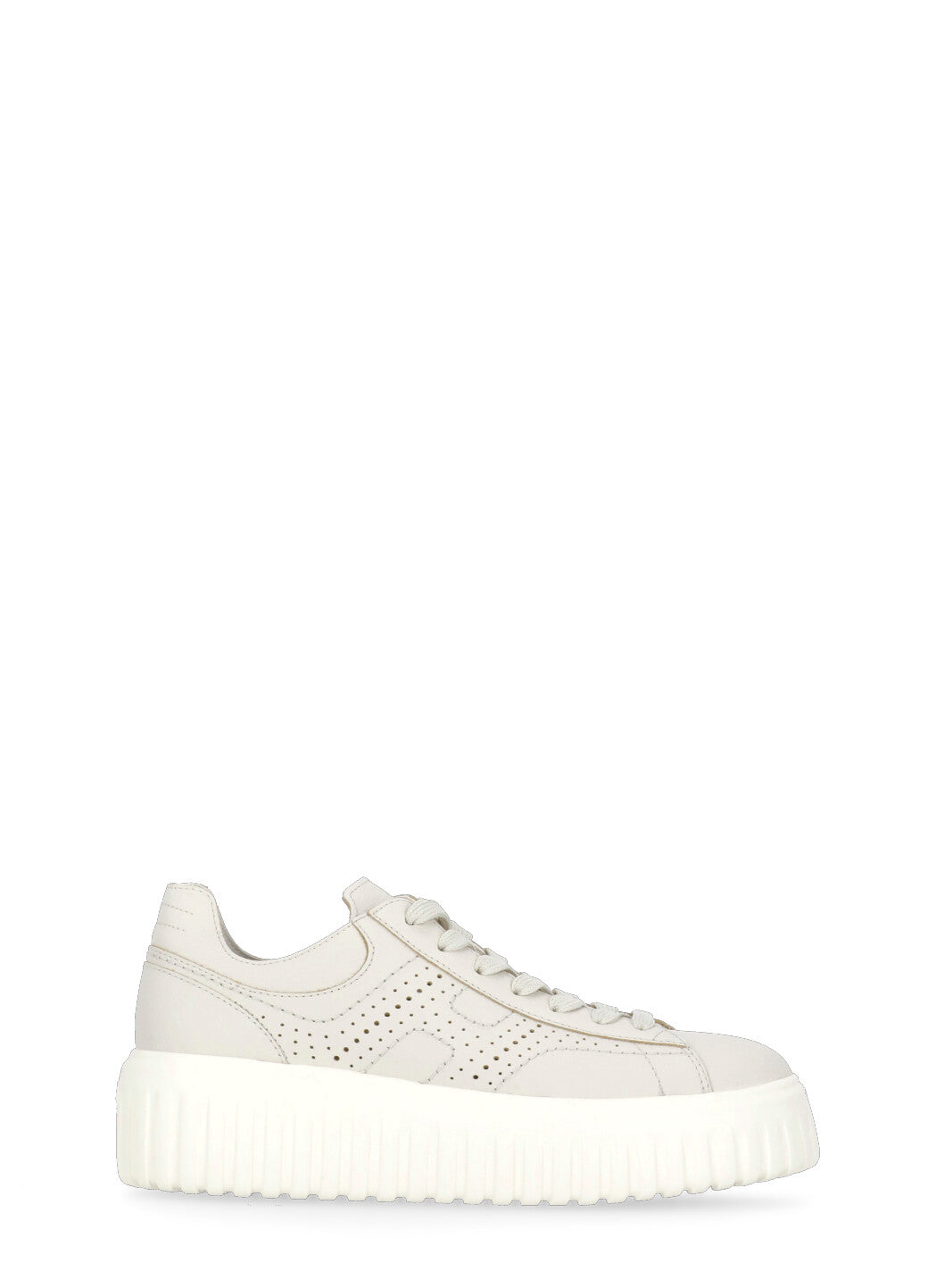 Hogan Sneakers Ivory Cow Leather Sole: Rubber
