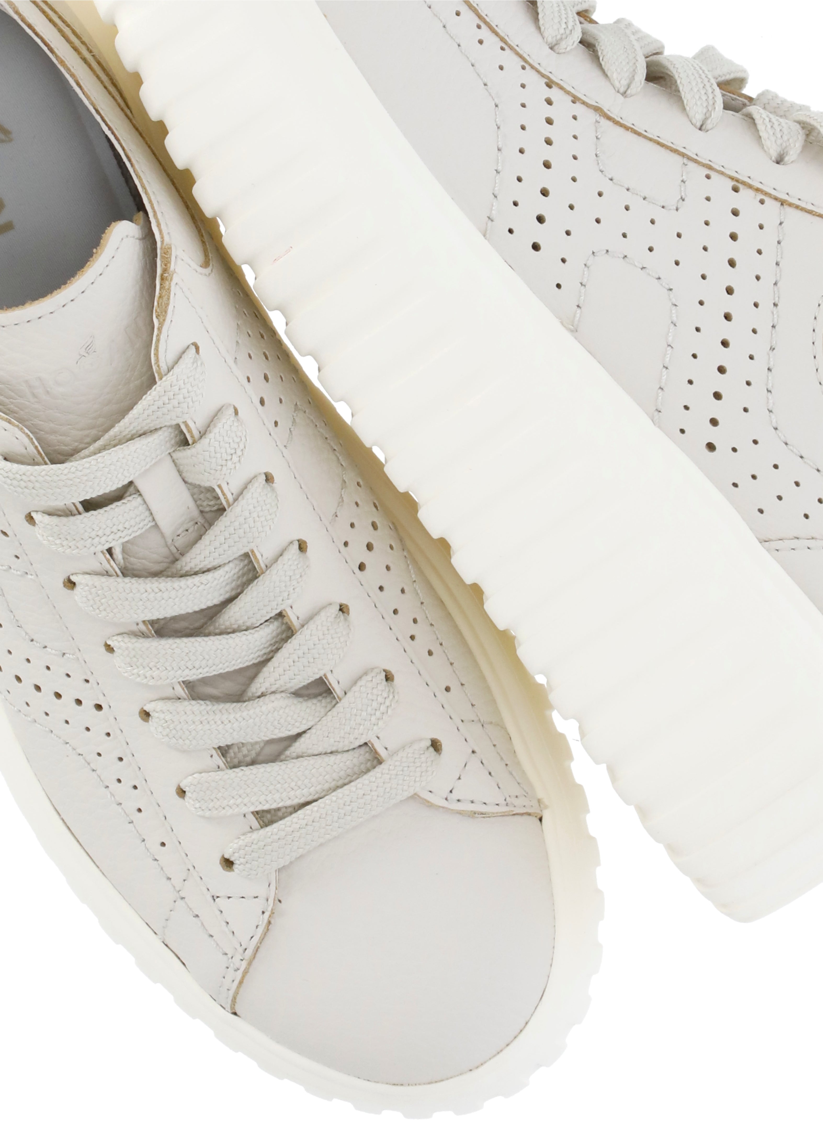 Hogan Sneakers Ivory Cow Leather Sole: Rubber