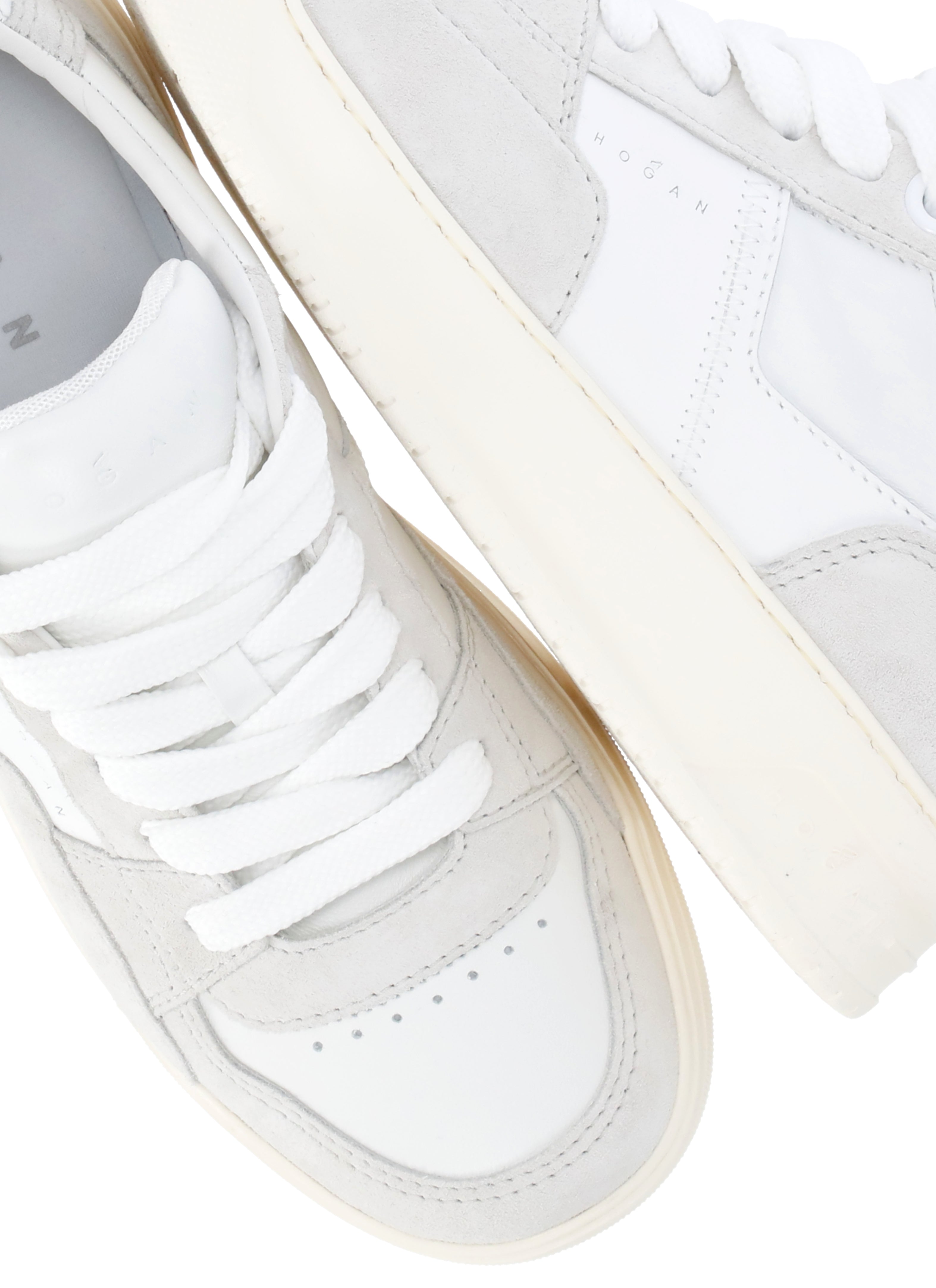 Hogan Sneakers Grey Calf Leather Sole: Rubber