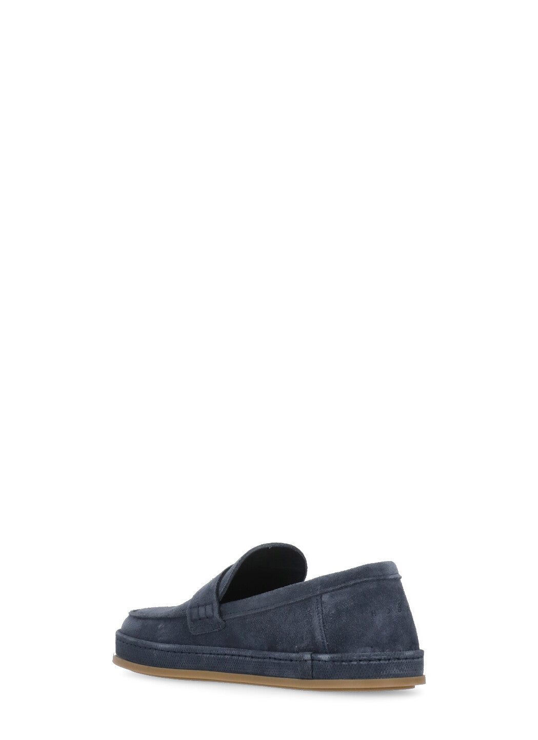 Hogan Flat Shoes Blue Cow Leather Sole: Rubber