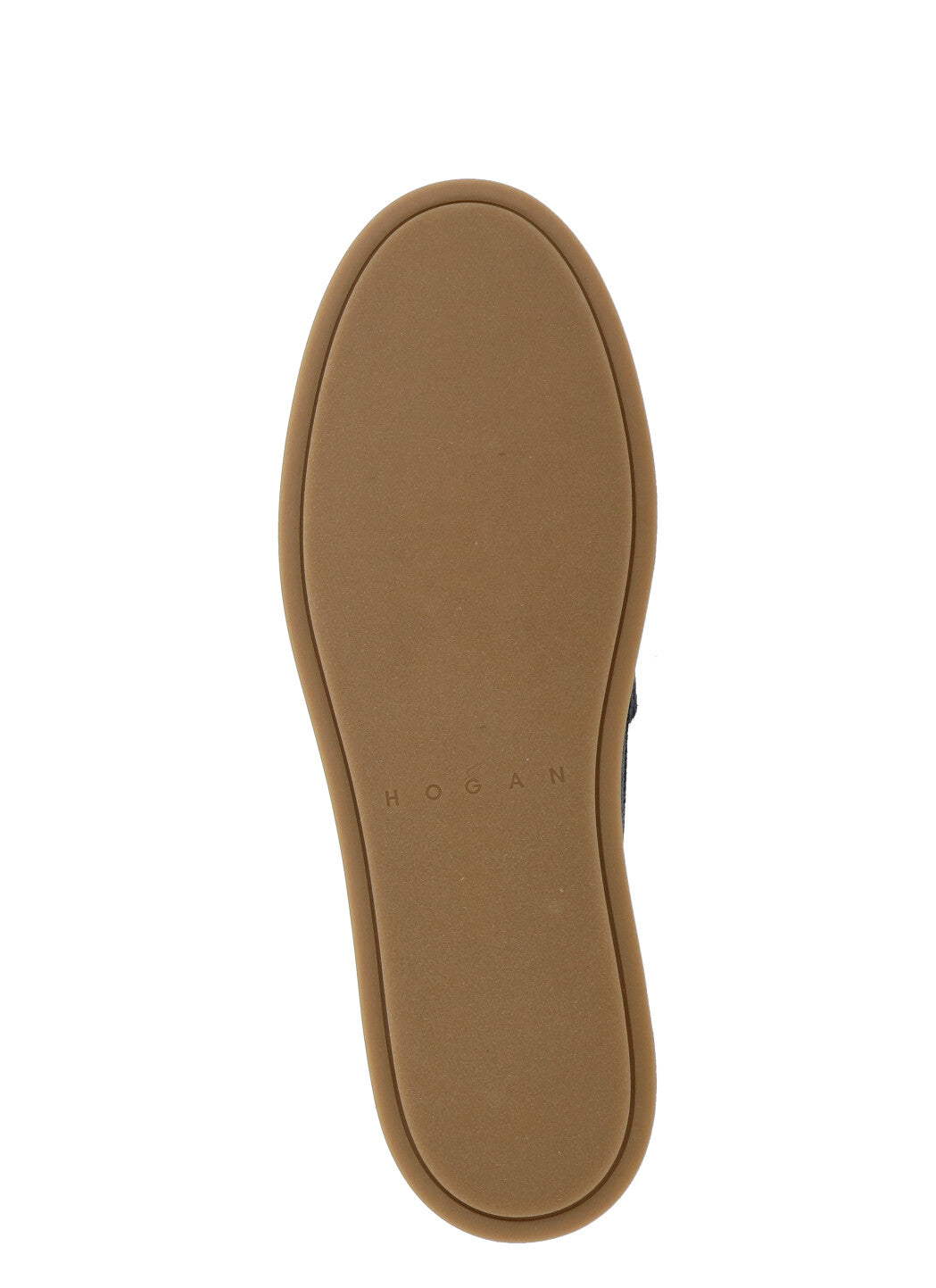 Hogan Flat Shoes Blue Cow Leather Sole: Rubber