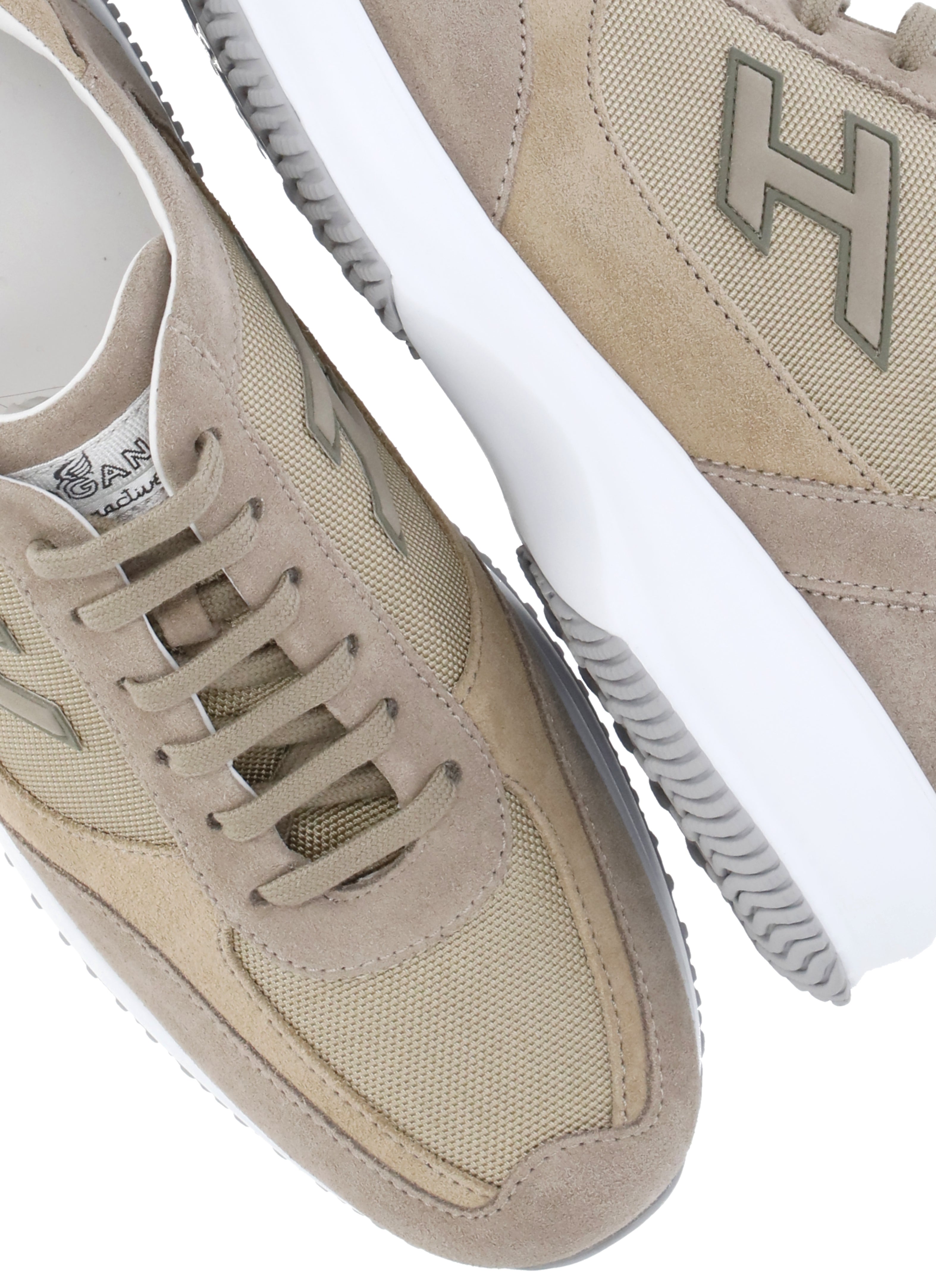 Hogan Sneakers Brown Calf Leather Sole: Rubber