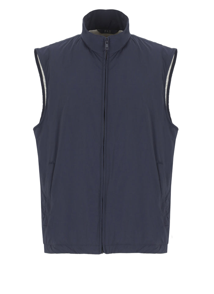 Fay Sweaters Blue Polyamide Polyester