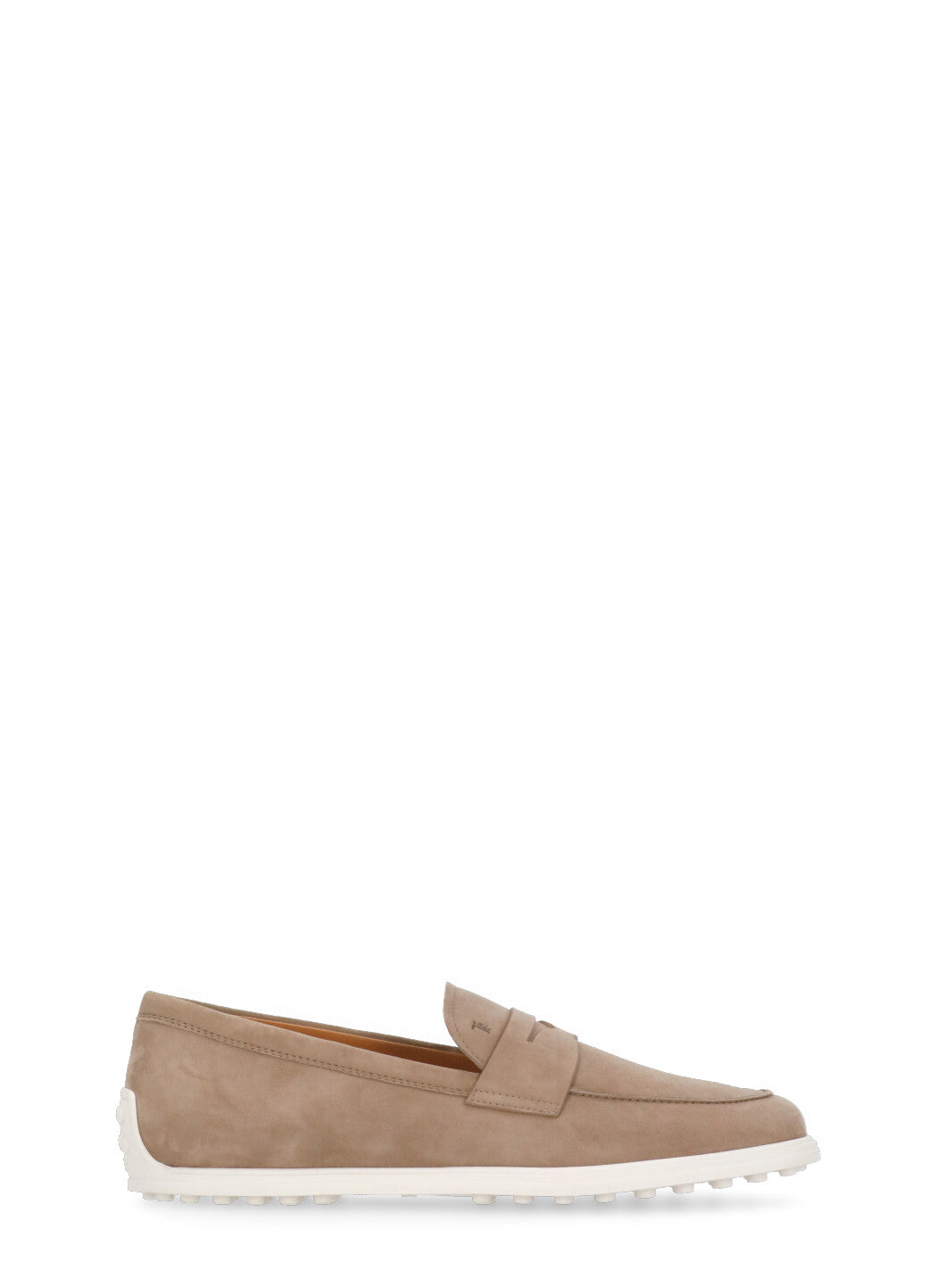 Tods Flat Shoes Beige Cowhide Sole: Rubber