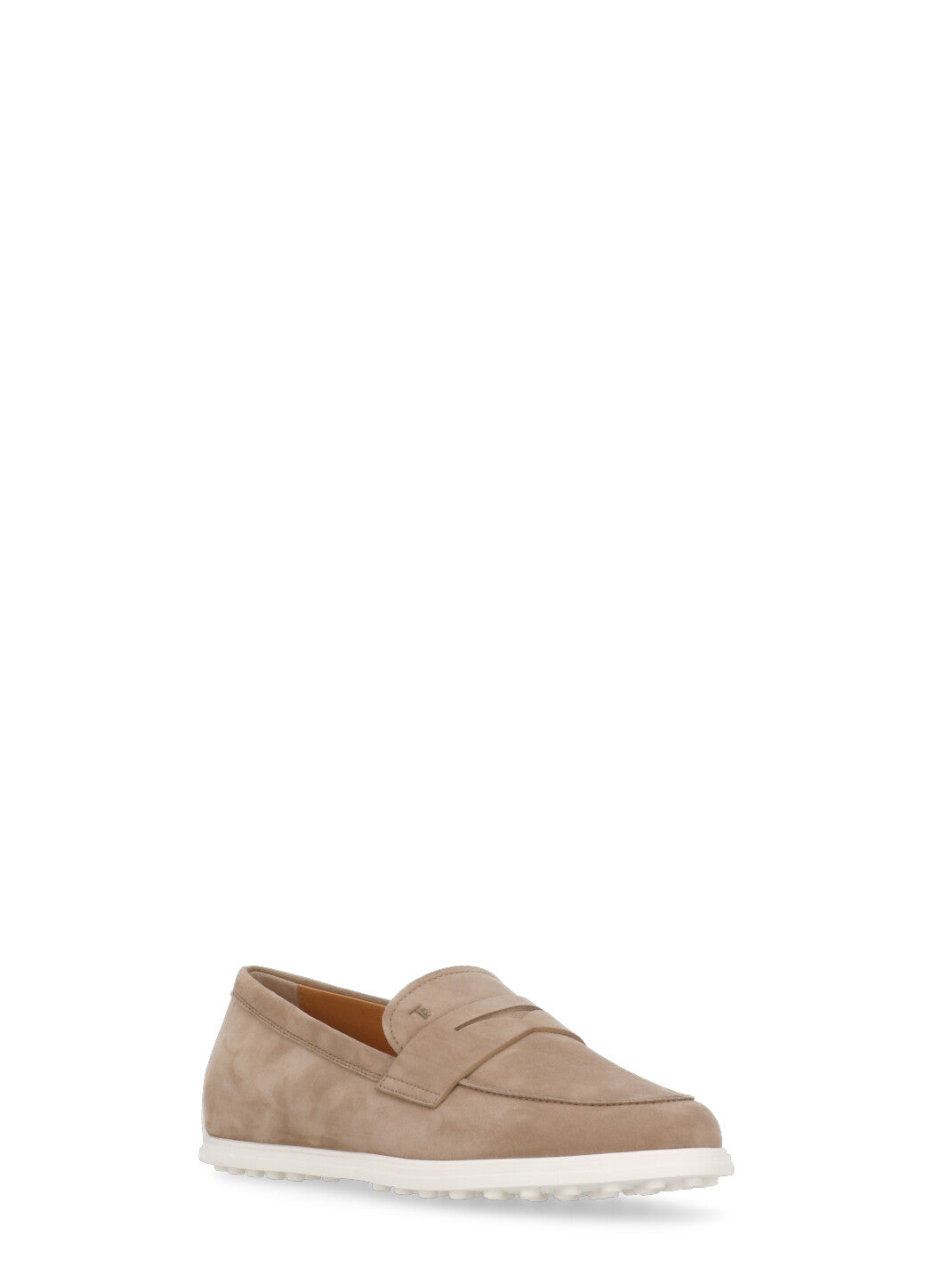 Tods Flat Shoes Beige Cowhide Sole: Rubber