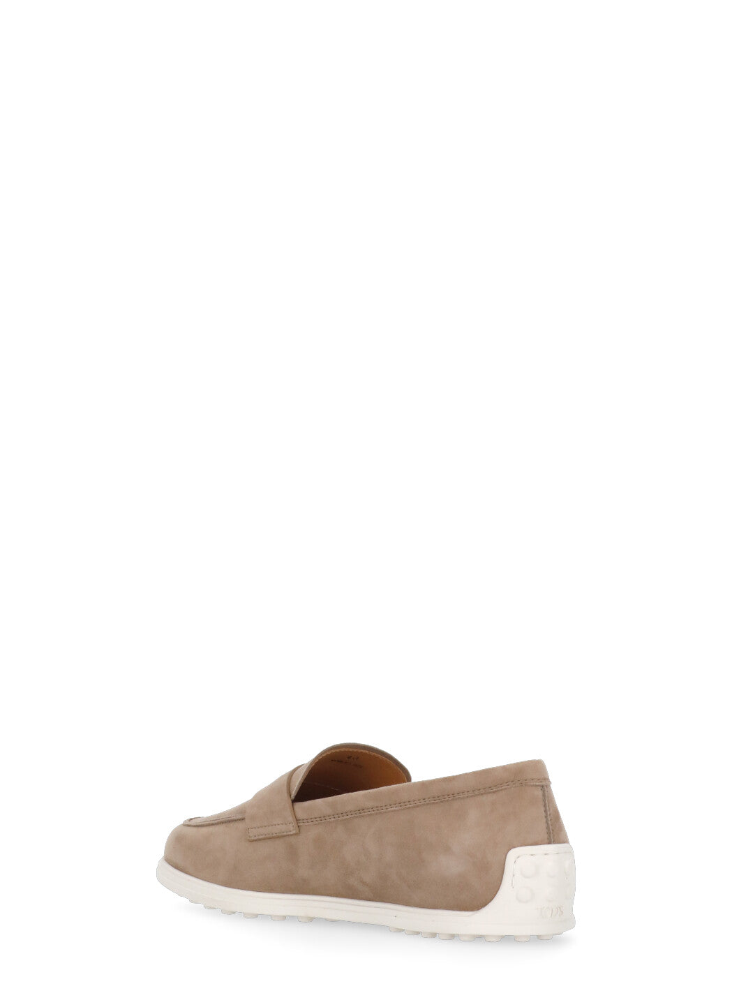 Tods Flat Shoes Beige Cowhide Sole: Rubber