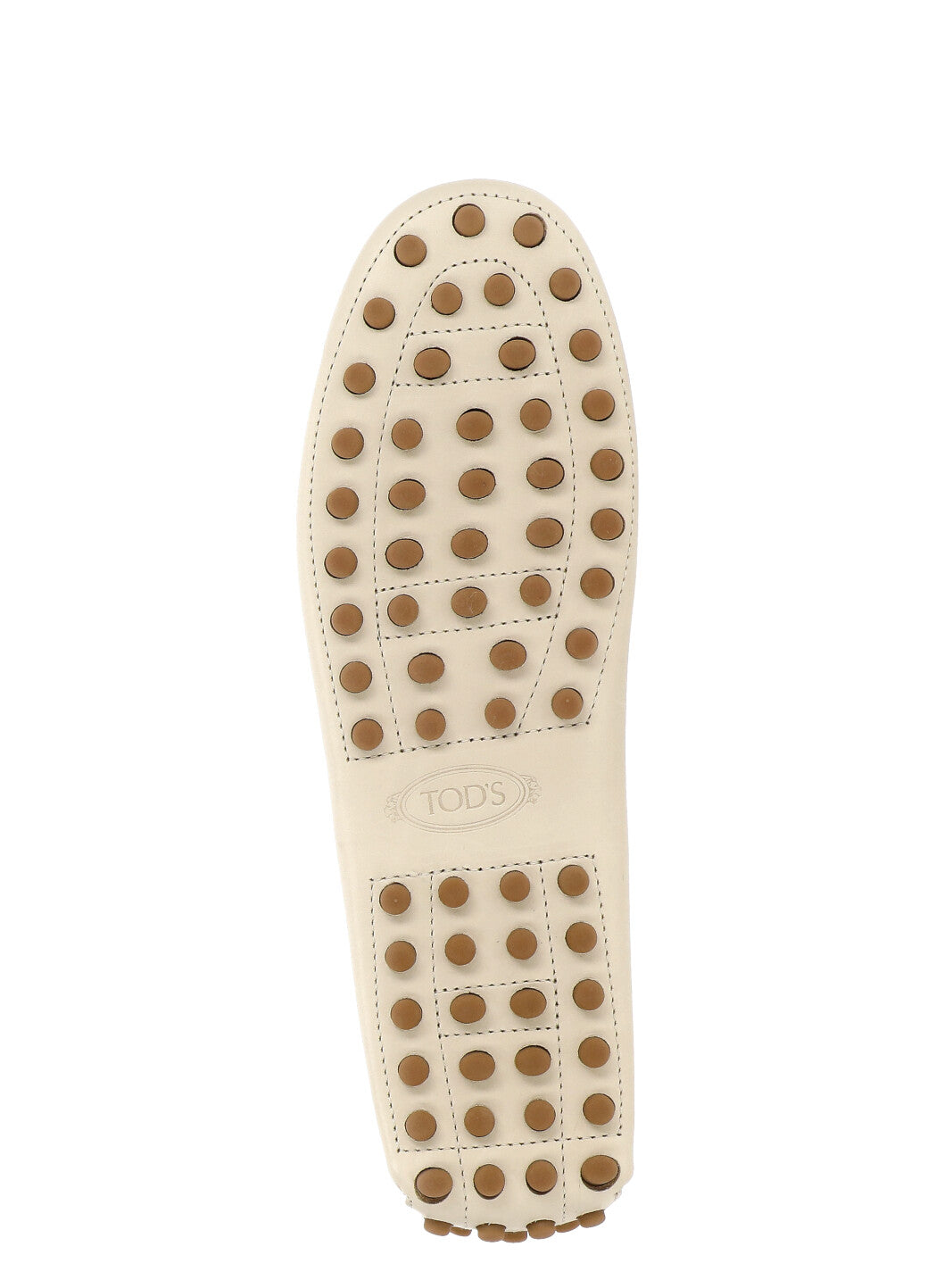 Tods Flat Shoes Ivory Cowhide Sole: Rubber
