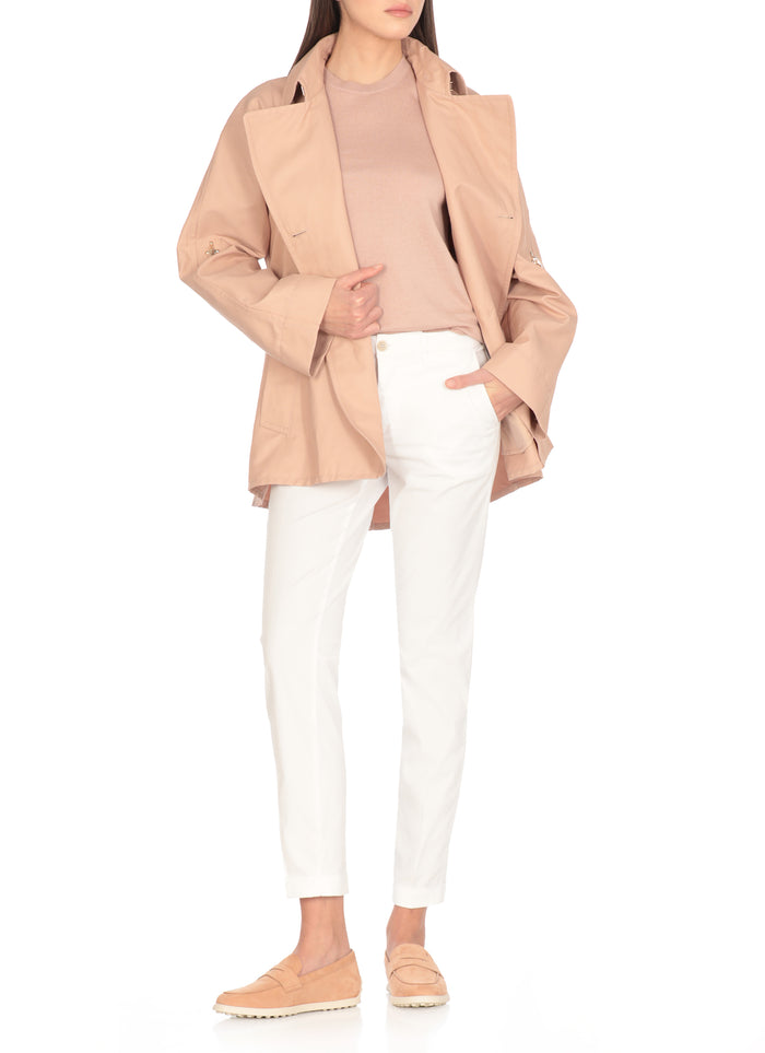 Fay Coats Pink Polyamide Linen Cotton