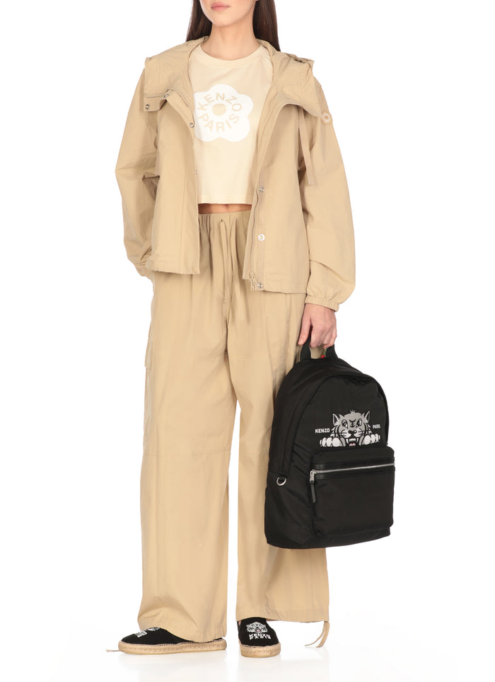 Kenzo Trousers Beige Polyester Cotton