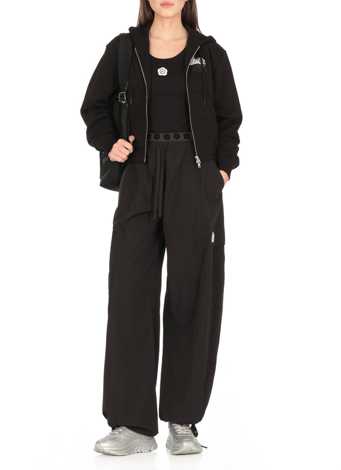 Kenzo Trousers Black Polyester Cotton