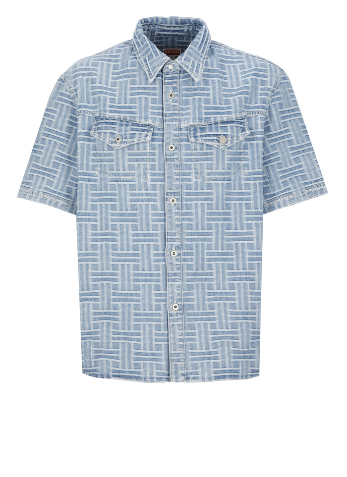 Kenzo Shirts Light Blue Cotton