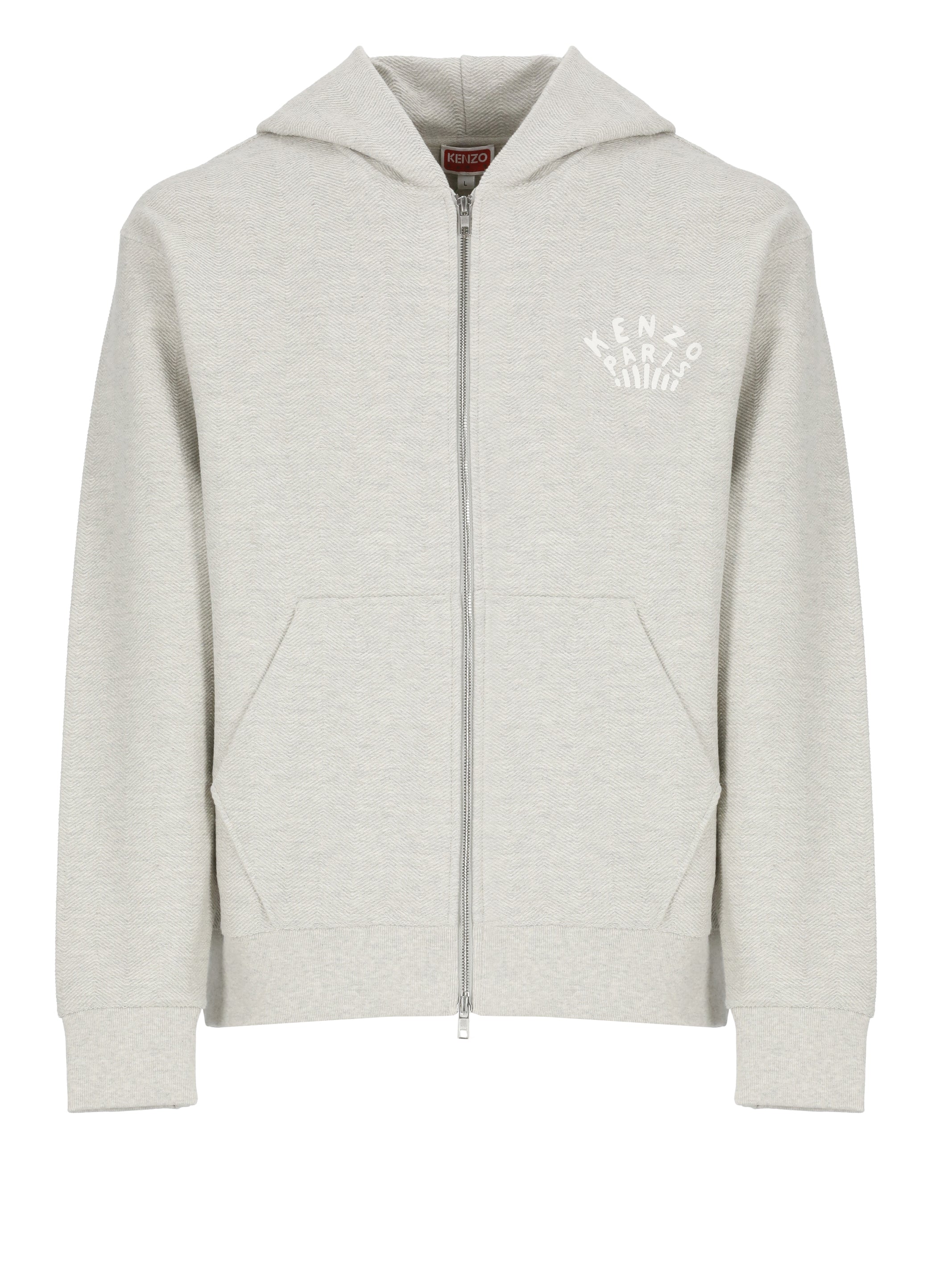 Kenzo Sweaters Grey Cotton Elastane
