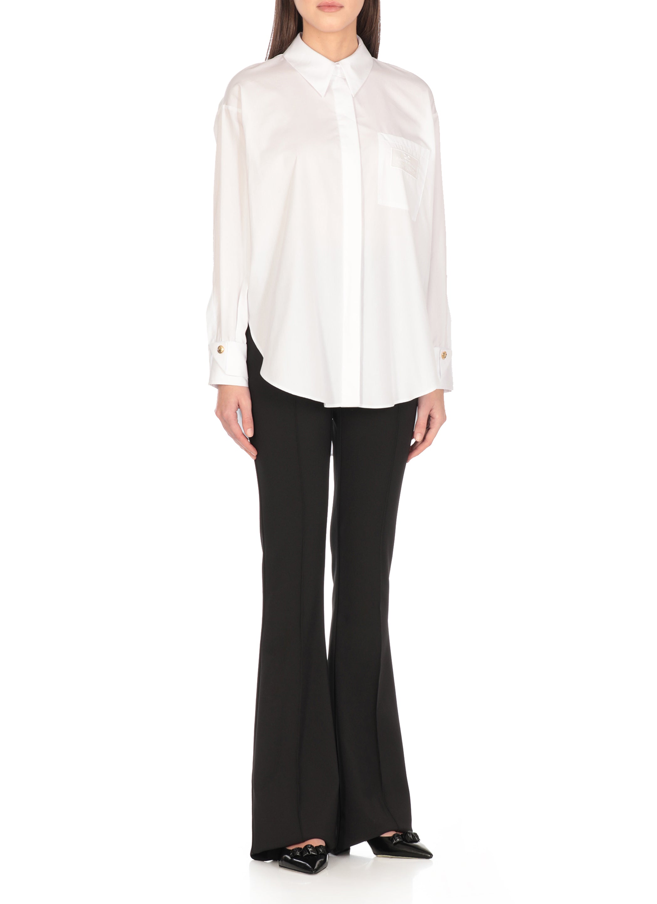 Elisabetta Franchi Shirts White Cotton