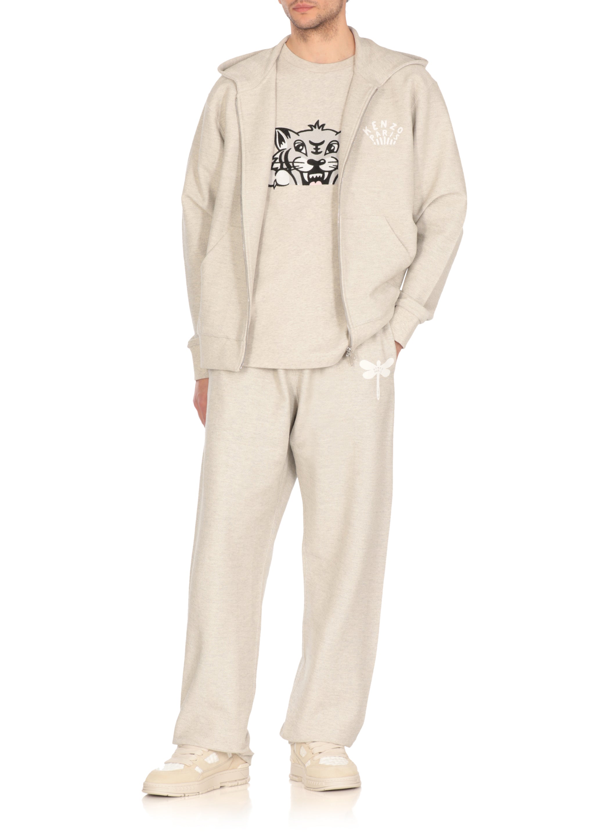 Kenzo Sweaters Grey Cotton Elastane