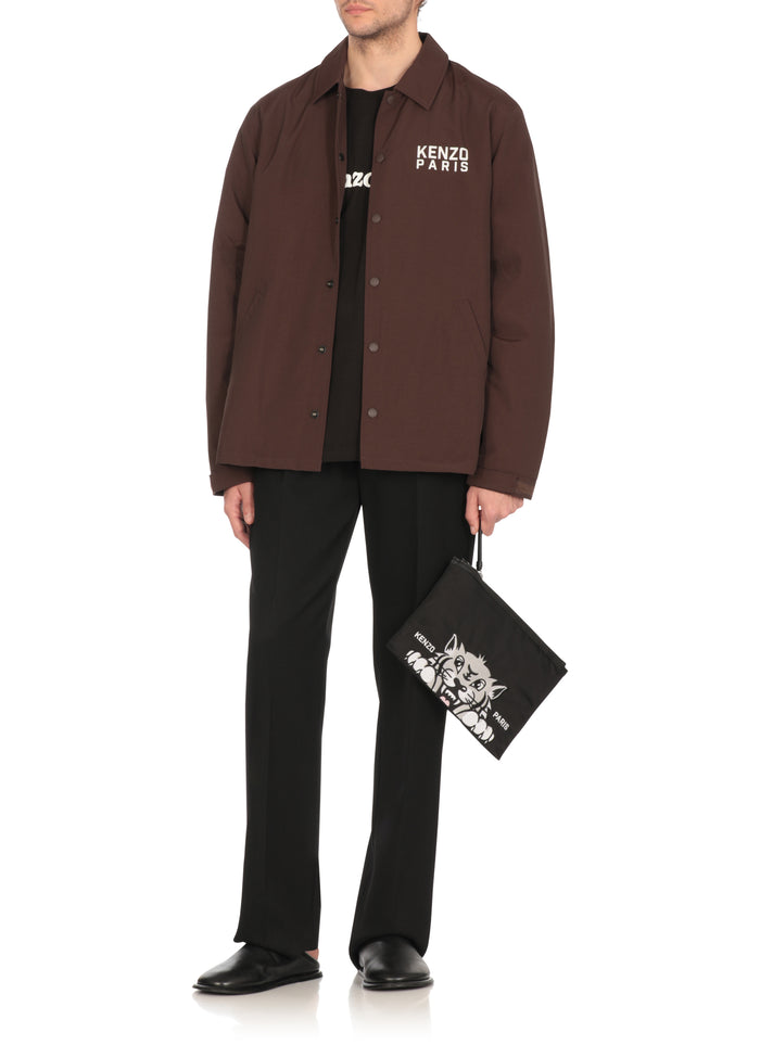 Kenzo Coats Brown Nylon