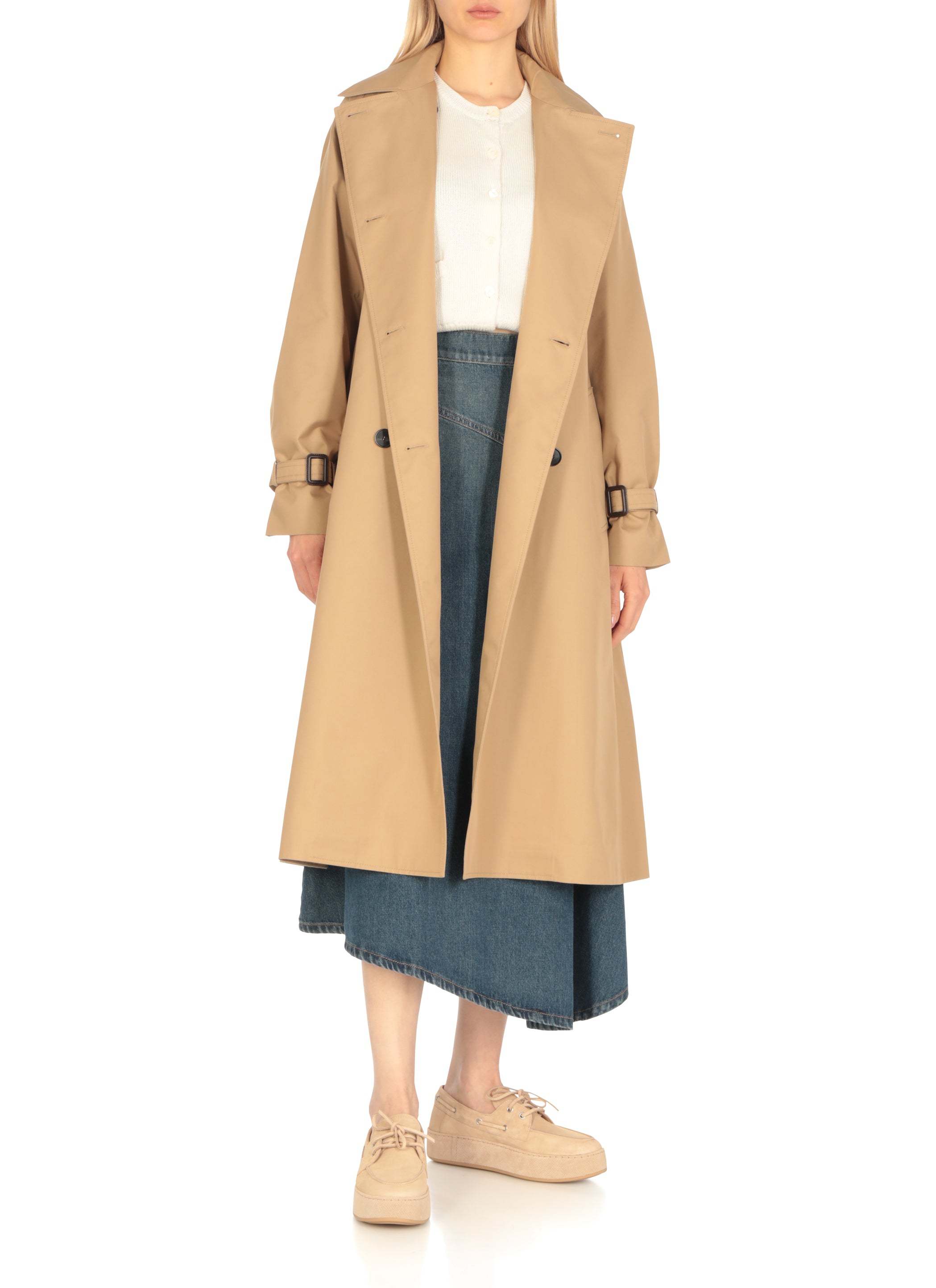 Hogan Flat Shoes Beige Cow Leather Sole: Rubber