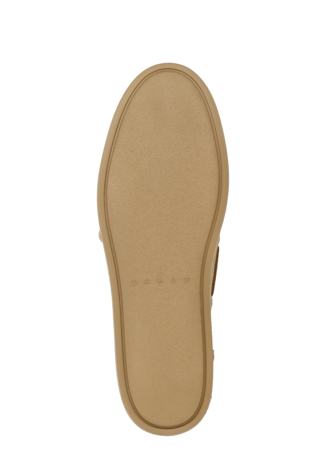 Hogan Flat Shoes Beige Cow Leather Sole: Rubber
