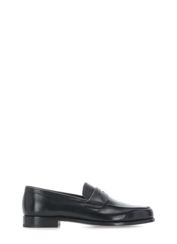 Churchs Flat Shoes Black Calf Leather