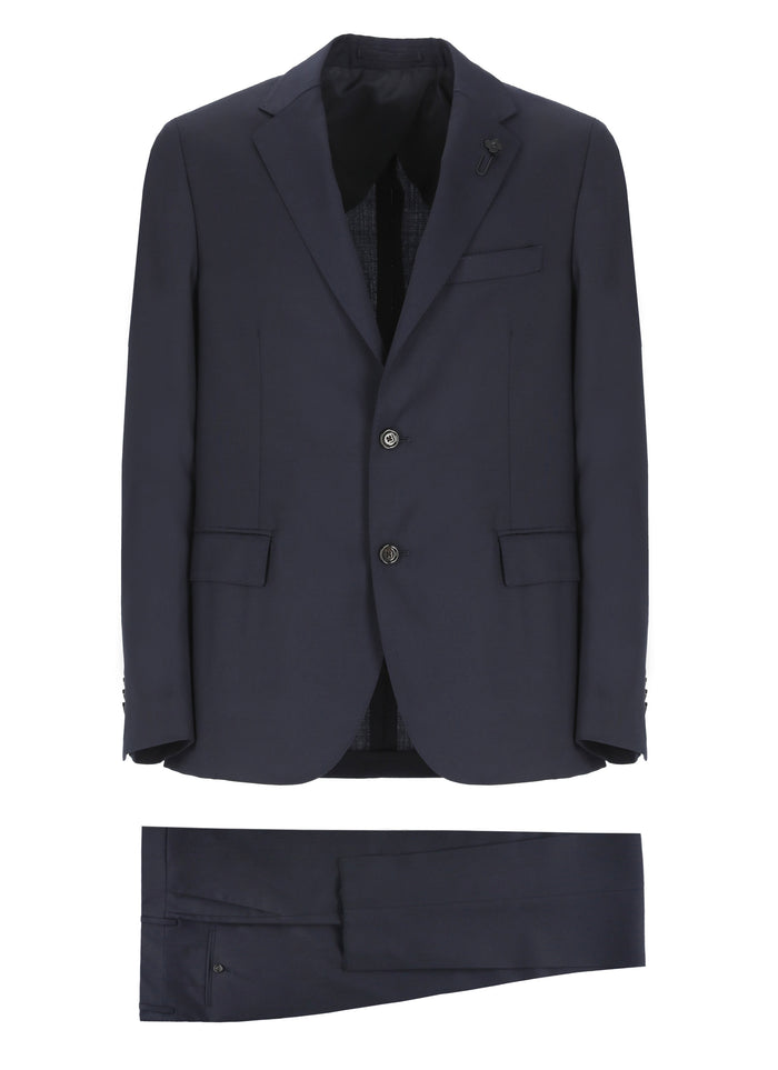Lardini Suit Blue Virgin Wool