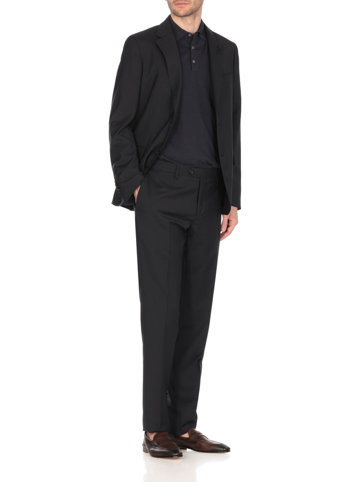 Lardini Suit Blue Virgin Wool