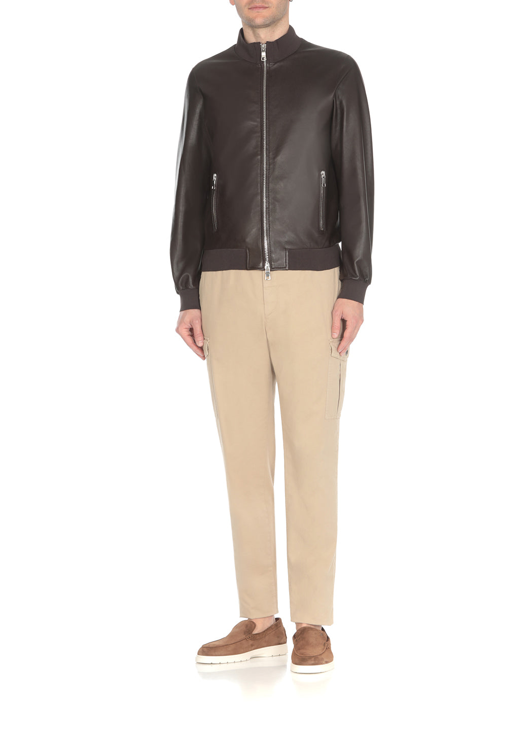 The Jack Leathers Jackets Brown Cow Leather Lining: Polyester