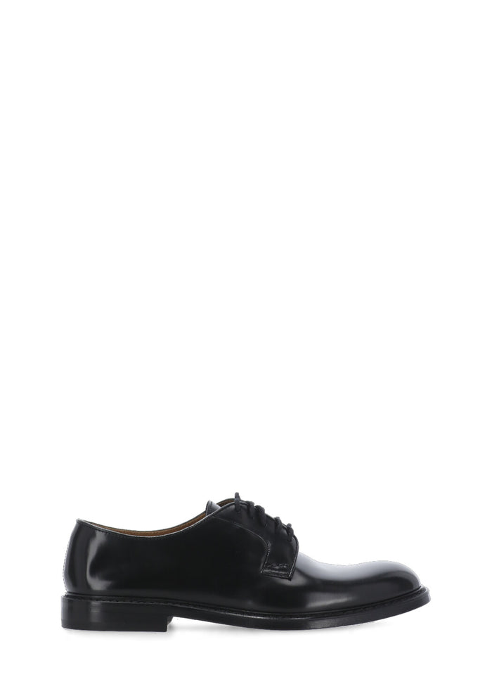 Doucals Flat Shoes Black Calf Leather