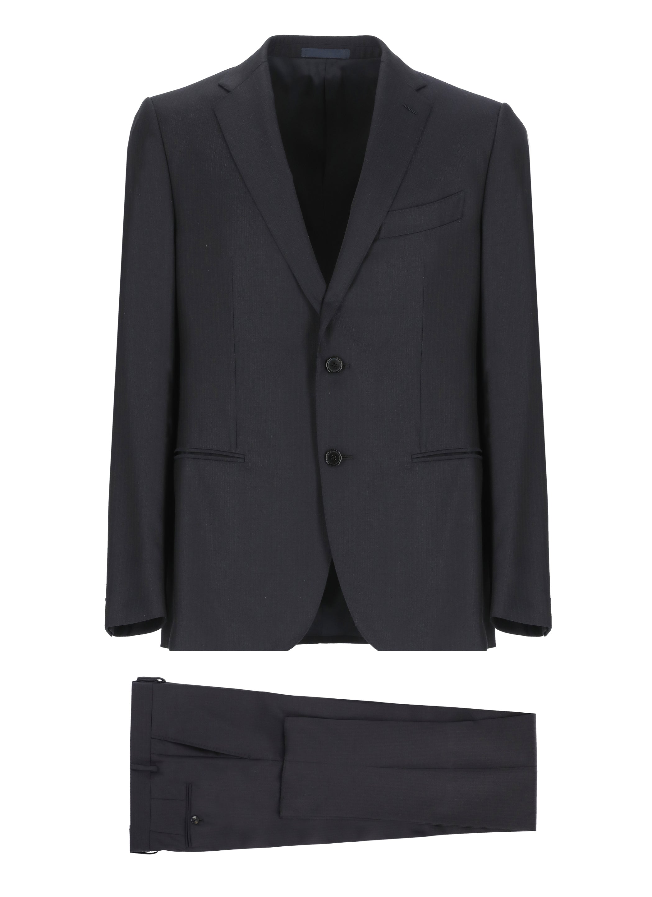 Caruso Suit Blue Wool Lining: Cupro Viscose