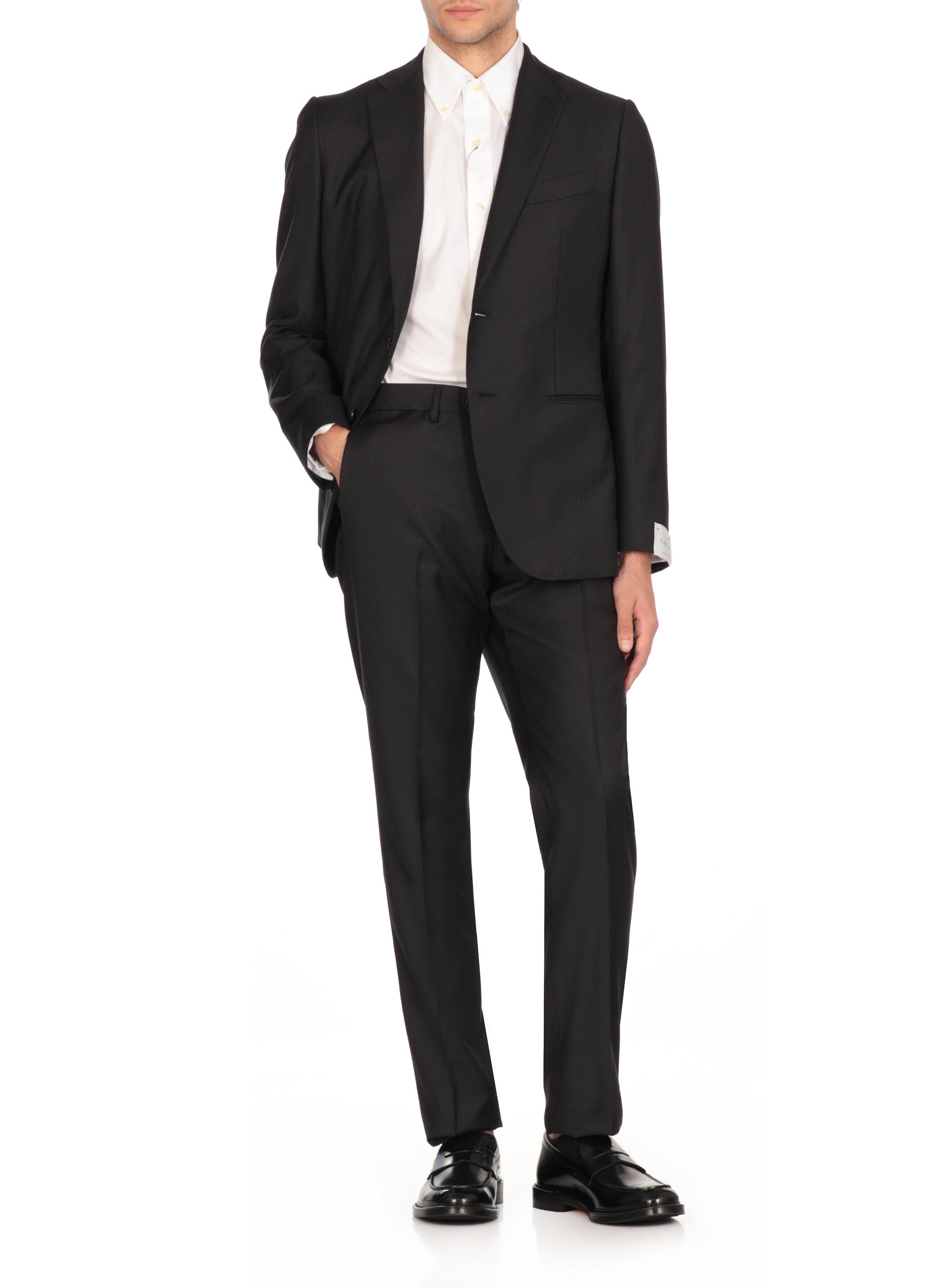 Caruso Suit Blue Wool Lining: Cupro Viscose