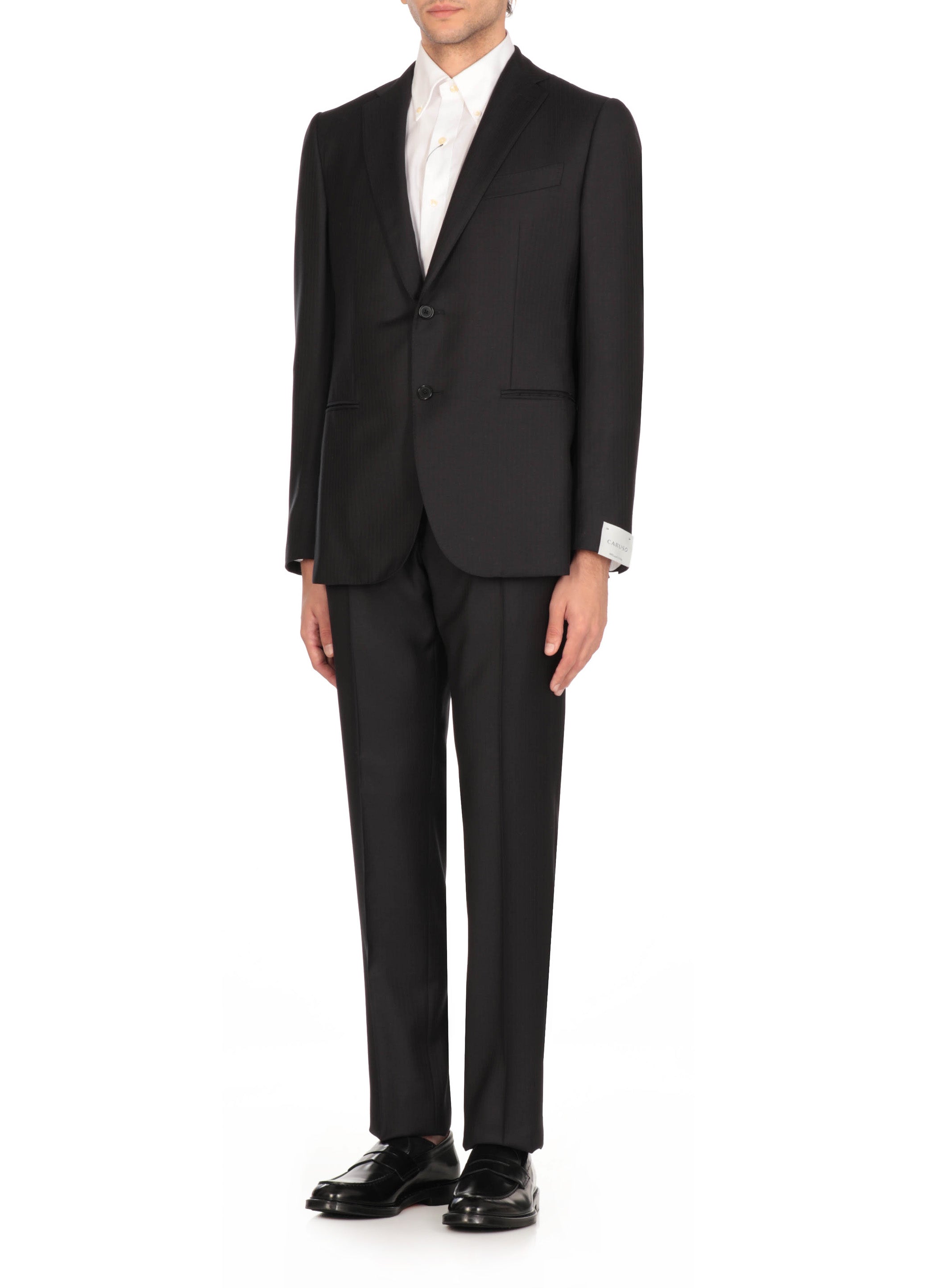 Caruso Suit Blue Wool Lining: Cupro Viscose