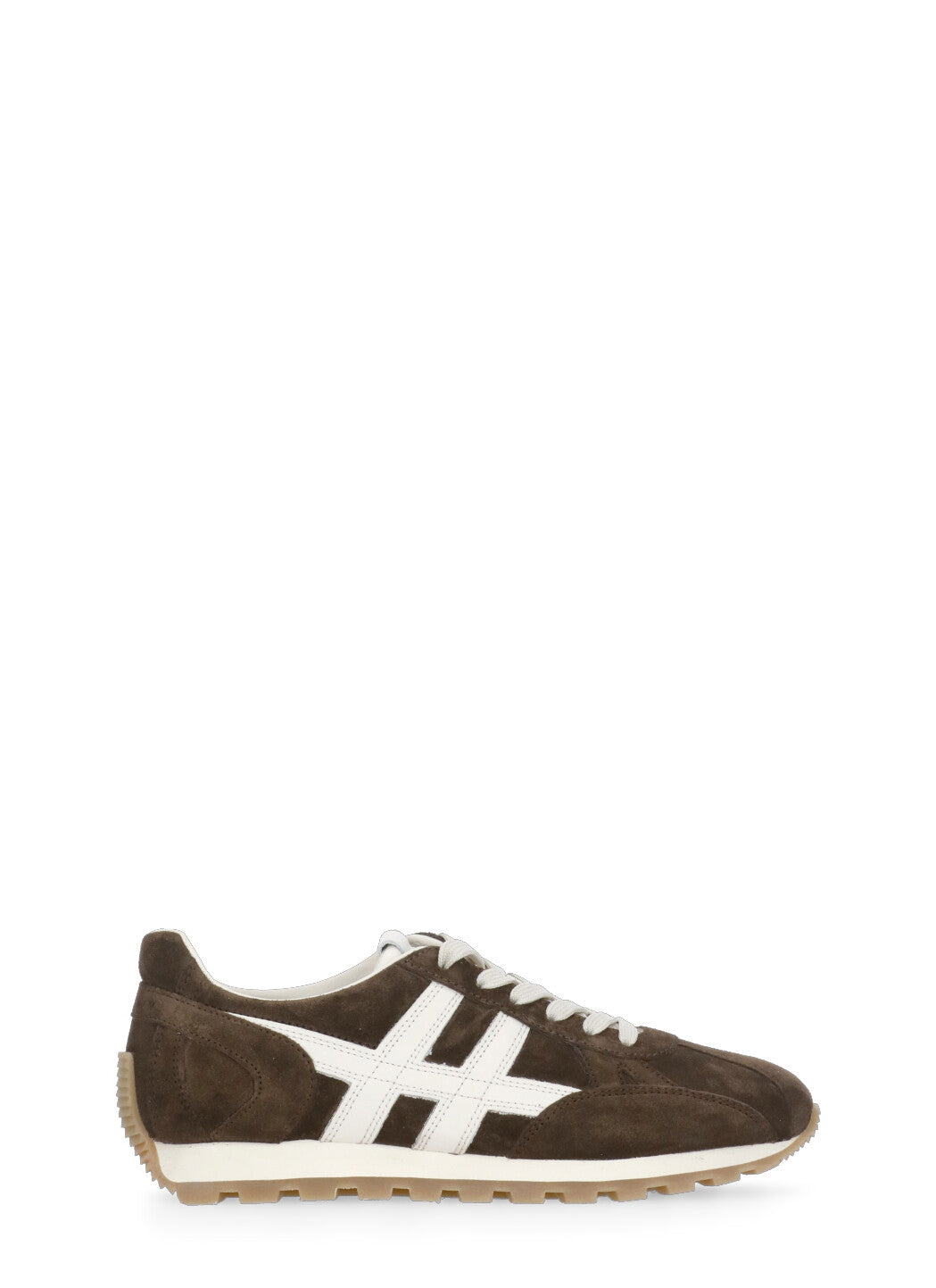 Hogan Sneakers Brown Cow Leather Sole: Rubber