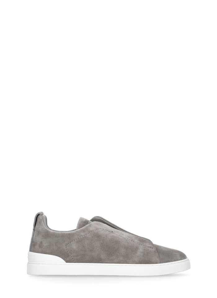 Zegna Sneakers Brown Calf Leather Sole: Rubber