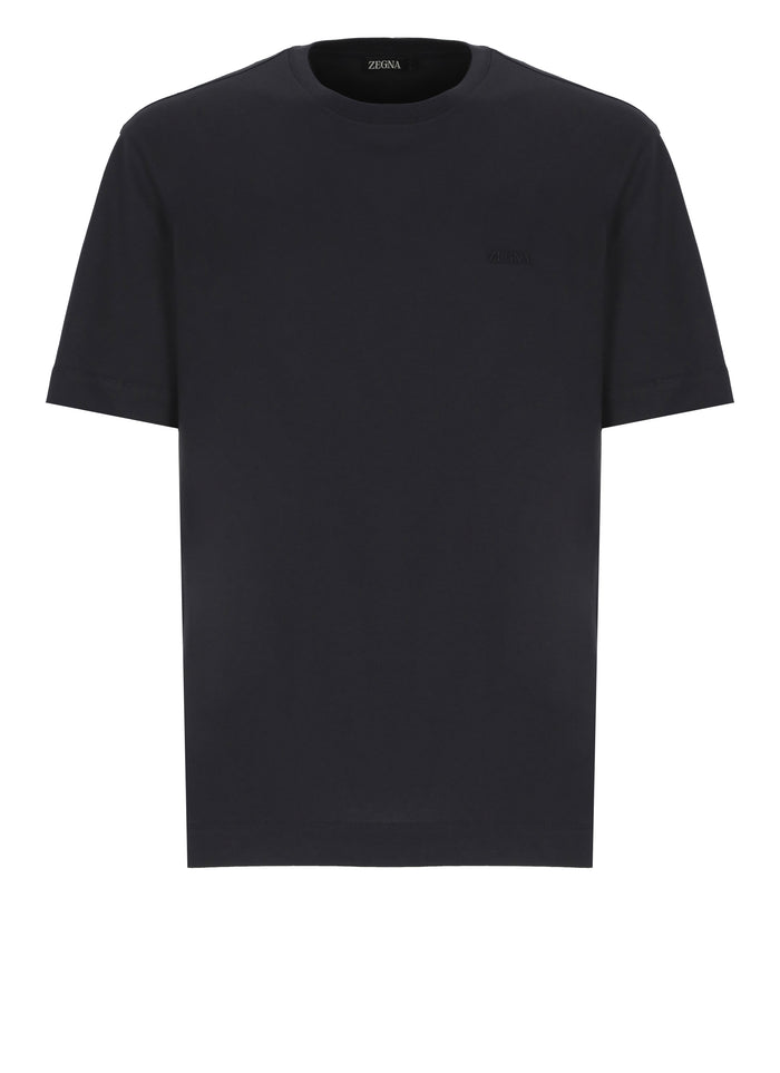 Zegna T-Shirts And Polos Blue Cotton