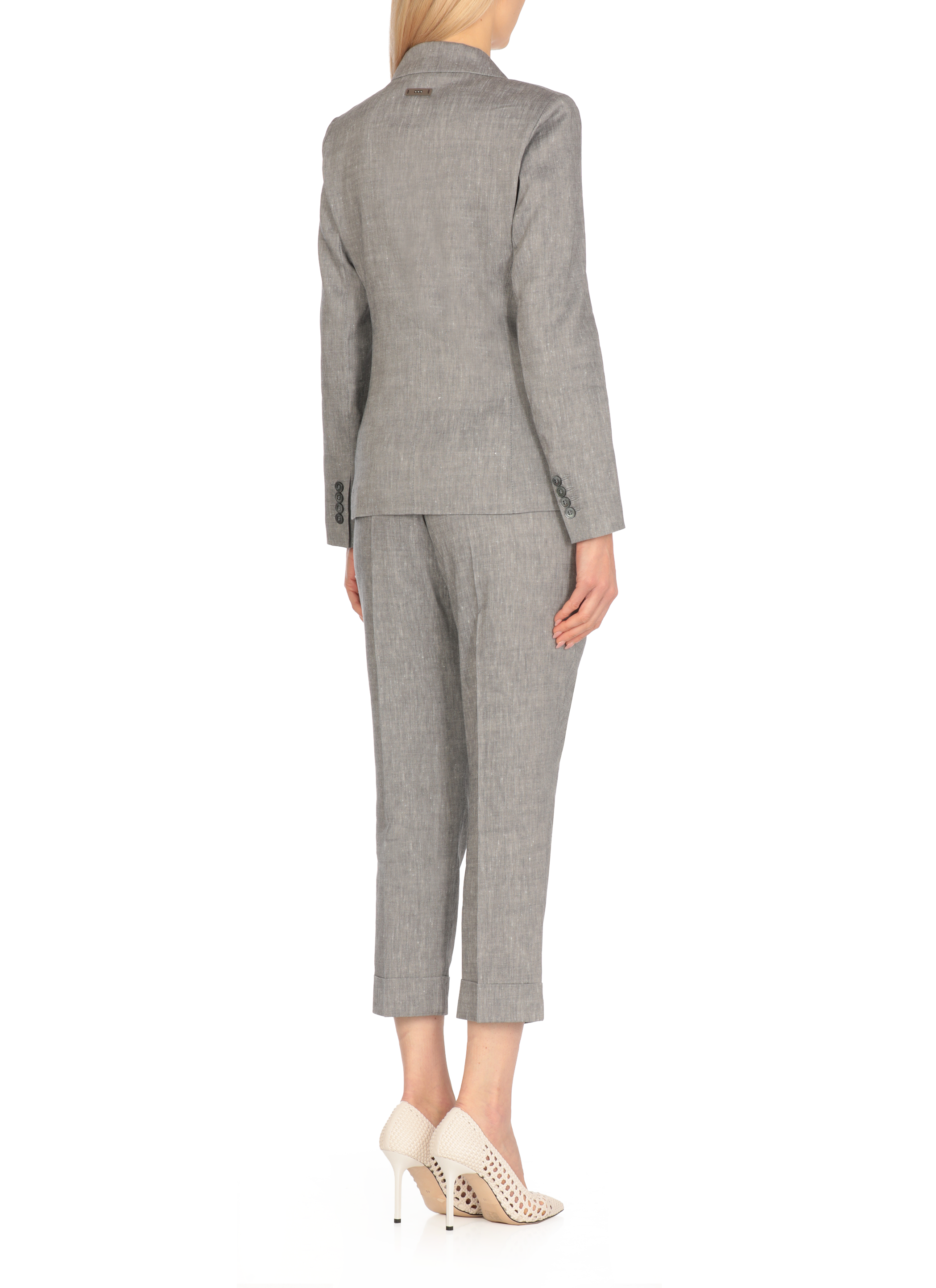 Peserico Jackets Grey Linen Wool Lining: Viscose