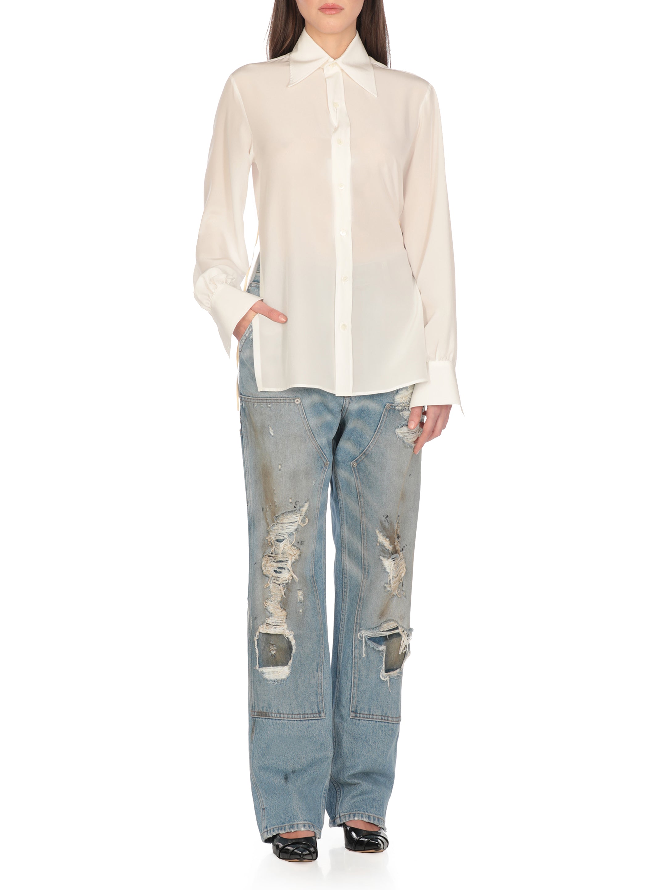 Mm6 Maison Margiela Jeans Light Blue