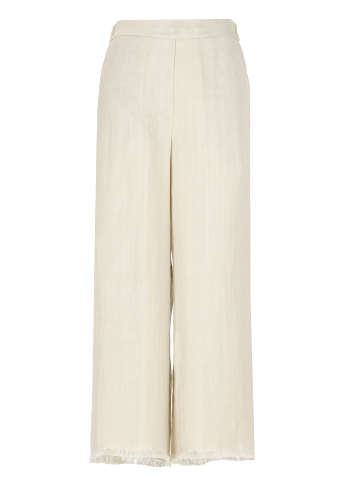 Antonelli Firenze Trousers Beige Viscose Linen