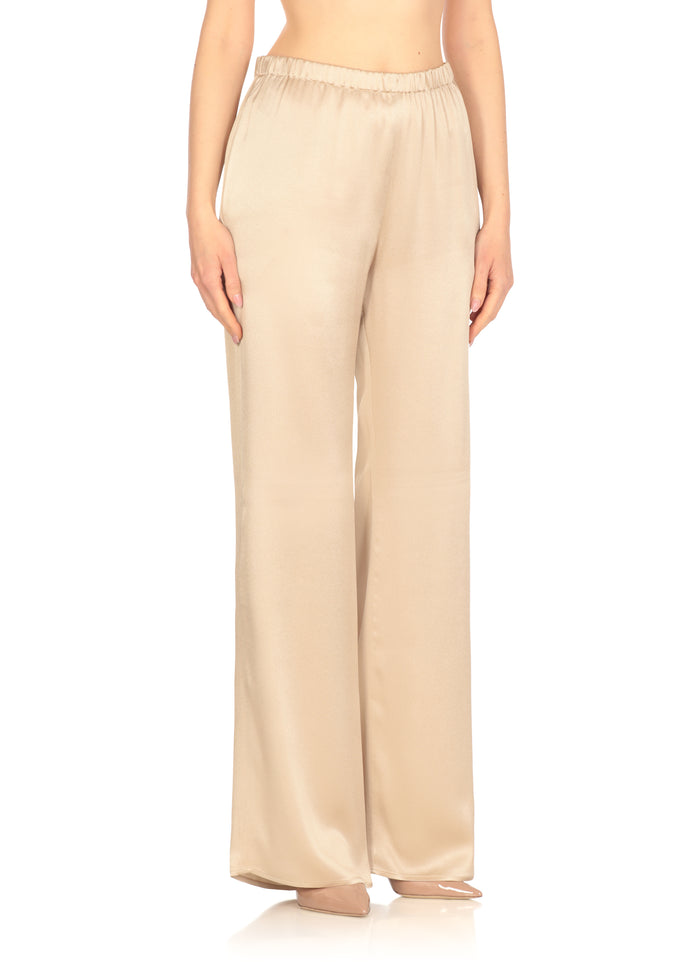 Antonelli Firenze Trousers Beige Acetate Silk