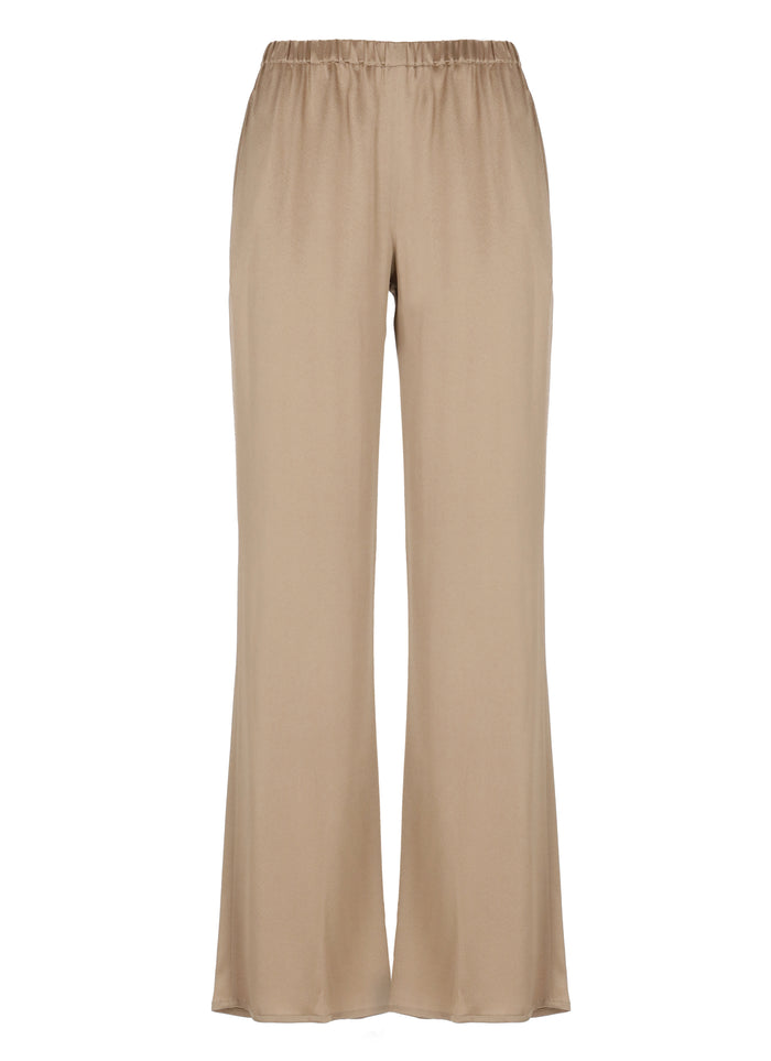 Antonelli Firenze Trousers Brown Acetate Silk