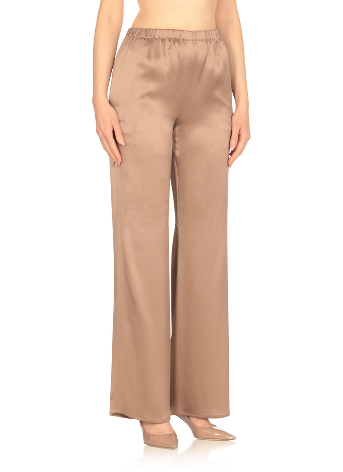 Antonelli Firenze Trousers Brown Acetate Silk