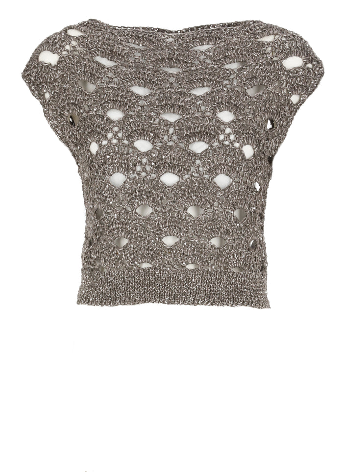 Antonelli Firenze Sweaters Brown Linen Cotton