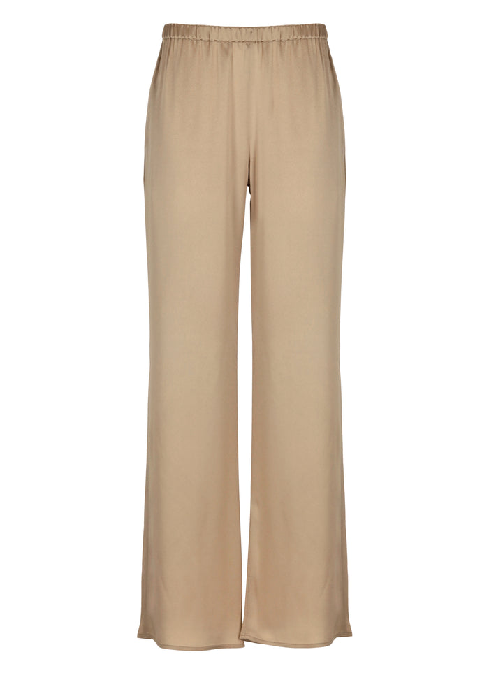 Antonelli Firenze Trousers Brown Acetate Silk
