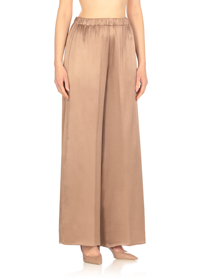 Antonelli Firenze Trousers Brown Acetate Silk