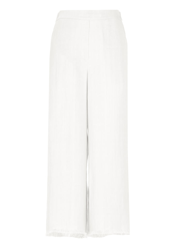 Antonelli Firenze Trousers White Viscose Linen