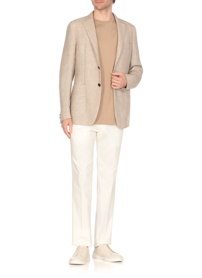 Zegna Jackets Beige Linen Wool Lining: Viscose