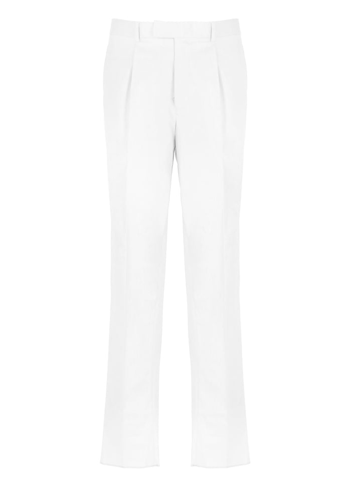 Zegna Trousers White Cotton Elastane