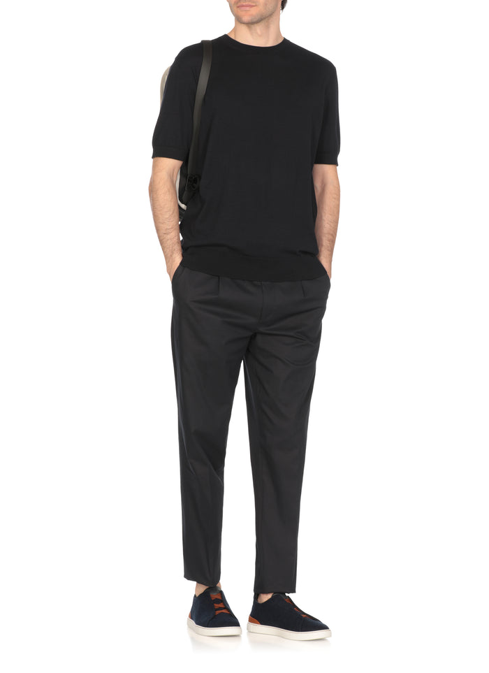 Zegna T-Shirts And Polos Blue Cotton