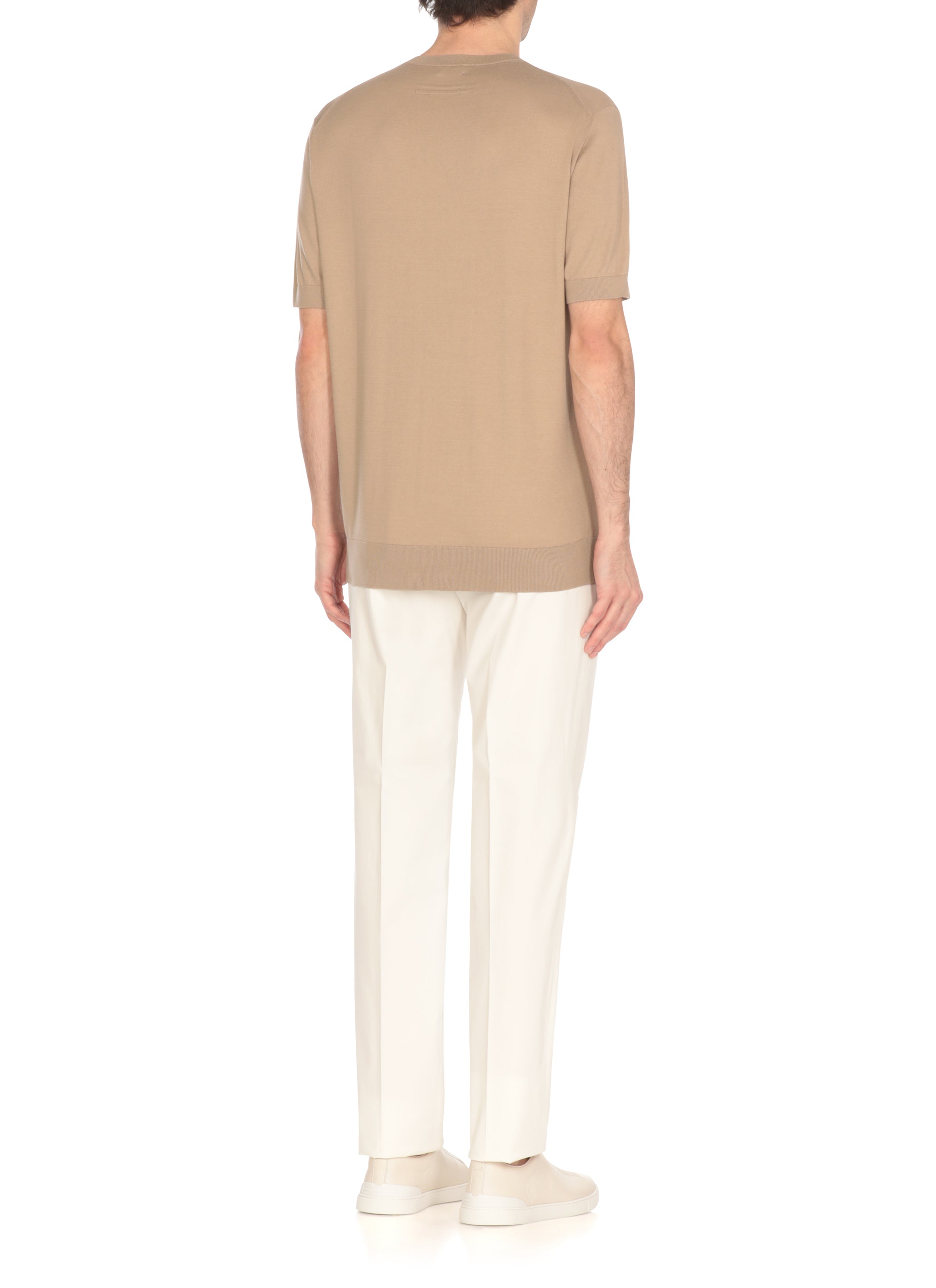 Zegna T-Shirts And Polos Beige Cotton