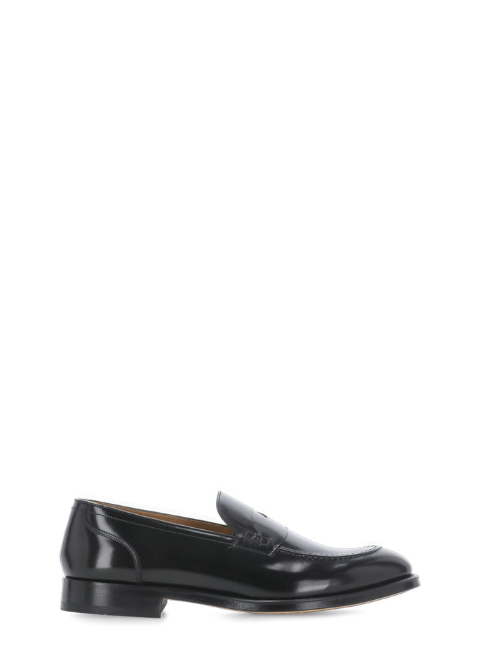 Doucals Flat Shoes Black Calf Leather