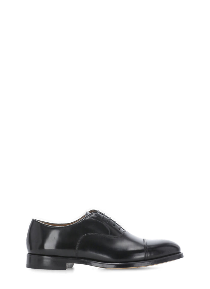 Doucals Flat Shoes Black Calf Leather